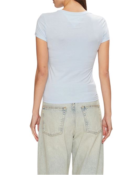 T-shirt donna celeste in cotone Tommy Jeans | DW0DW20459C3Q